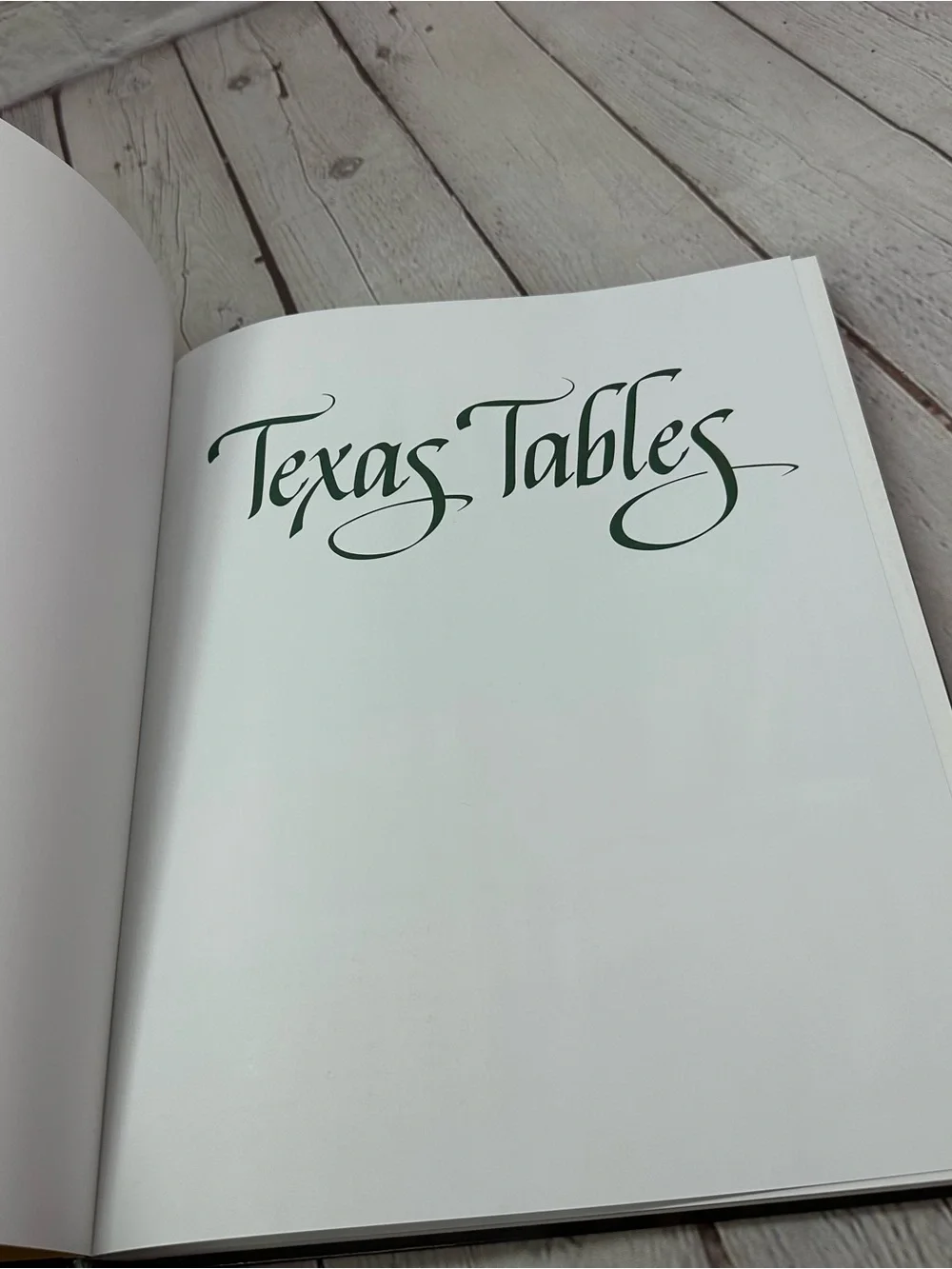Texas Tables Hardcover Coffee Table Book - Green Cover